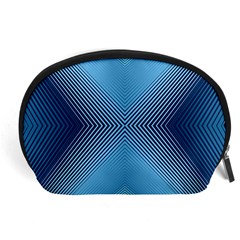 Converging Lines Blue Shades Glow Accessory Pouches (large)  by Nexatart