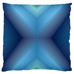 Converging Lines Blue Shades Glow Standard Flano Cushion Case (one Side) by Nexatart