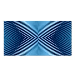 Converging Lines Blue Shades Glow Satin Shawl by Nexatart