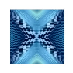 Converging Lines Blue Shades Glow Small Satin Scarf (square) by Nexatart