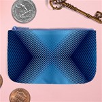 Converging Lines Blue Shades Glow Large Coin Purse Front