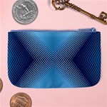 Converging Lines Blue Shades Glow Large Coin Purse Back