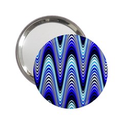 Waves Wavy Blue Pale Cobalt Navy 2 25  Handbag Mirrors by Nexatart