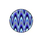 Waves Wavy Blue Pale Cobalt Navy Hat Clip Ball Marker (4 pack) Front