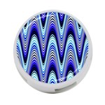 Waves Wavy Blue Pale Cobalt Navy 4-Port USB Hub (Two Sides)  Front