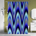 Waves Wavy Blue Pale Cobalt Navy Shower Curtain 48  x 72  (Small)  Curtain(48  X 72 ) - 42.18 x64.8  Curtain(48  X 72 )