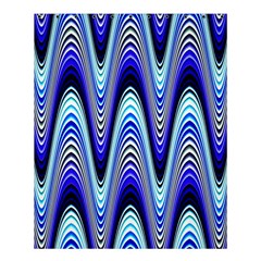 Waves Wavy Blue Pale Cobalt Navy Shower Curtain 60  X 72  (medium)  by Nexatart