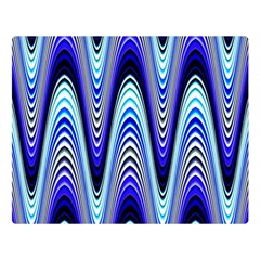 Waves Wavy Blue Pale Cobalt Navy Double Sided Flano Blanket (large)  by Nexatart