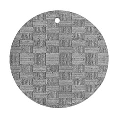 Texture Wood Grain Grey Gray Ornament (round) by Nexatart