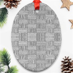 Texture Wood Grain Grey Gray Ornament (oval) by Nexatart