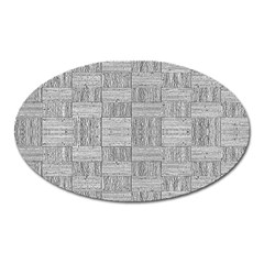 Texture Wood Grain Grey Gray Oval Magnet by Nexatart