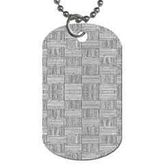 Texture Wood Grain Grey Gray Dog Tag (two Sides) by Nexatart