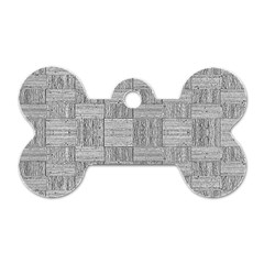 Texture Wood Grain Grey Gray Dog Tag Bone (one Side) by Nexatart