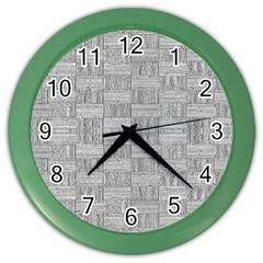 Texture Wood Grain Grey Gray Color Wall Clocks by Nexatart