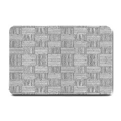 Texture Wood Grain Grey Gray Small Doormat  by Nexatart