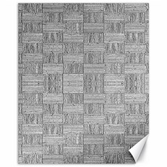 Texture Wood Grain Grey Gray Canvas 11  X 14   by Nexatart