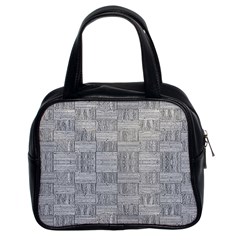 Texture Wood Grain Grey Gray Classic Handbags (2 Sides) by Nexatart