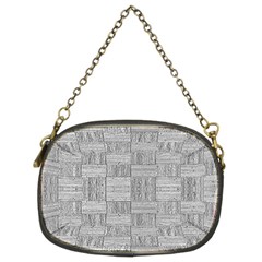 Texture Wood Grain Grey Gray Chain Purses (two Sides)  by Nexatart