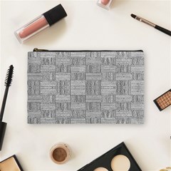 Texture Wood Grain Grey Gray Cosmetic Bag (medium)  by Nexatart