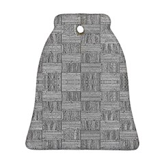 Texture Wood Grain Grey Gray Bell Ornament (two Sides) by Nexatart