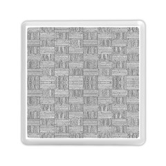 Texture Wood Grain Grey Gray Memory Card Reader (square)  by Nexatart