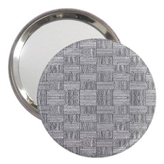 Texture Wood Grain Grey Gray 3  Handbag Mirrors by Nexatart