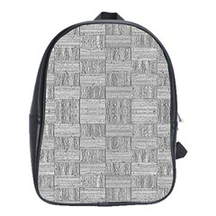 Texture Wood Grain Grey Gray School Bag (xl) by Nexatart