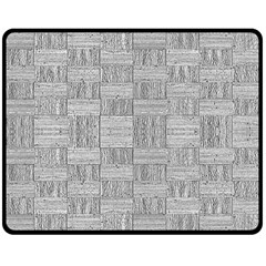 Texture Wood Grain Grey Gray Double Sided Fleece Blanket (medium)  by Nexatart