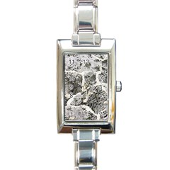 Coquina Shell Limestone Rocks Rectangle Italian Charm Watch by Nexatart