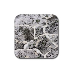 Coquina Shell Limestone Rocks Rubber Coaster (square)  by Nexatart