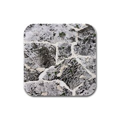 Coquina Shell Limestone Rocks Rubber Square Coaster (4 Pack)  by Nexatart