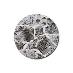 Coquina Shell Limestone Rocks Rubber Round Coaster (4 Pack)  by Nexatart