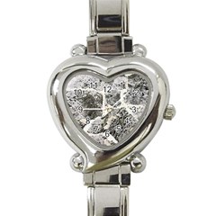 Coquina Shell Limestone Rocks Heart Italian Charm Watch by Nexatart