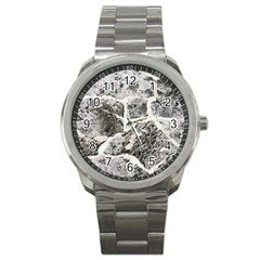 Coquina Shell Limestone Rocks Sport Metal Watch by Nexatart