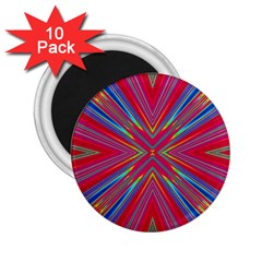 Burst Radiate Glow Vivid Colorful 2 25  Magnets (10 Pack)  by Nexatart