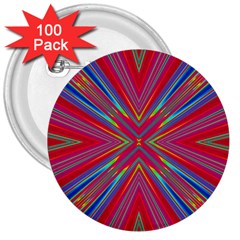 Burst Radiate Glow Vivid Colorful 3  Buttons (100 Pack)  by Nexatart