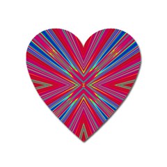 Burst Radiate Glow Vivid Colorful Heart Magnet