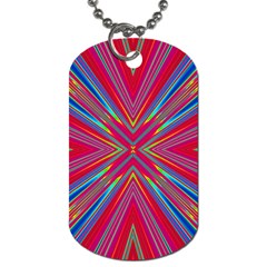 Burst Radiate Glow Vivid Colorful Dog Tag (one Side) by Nexatart