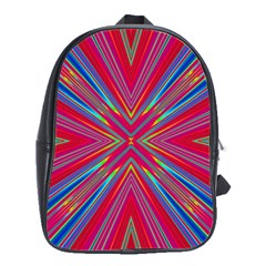 Burst Radiate Glow Vivid Colorful School Bag (large) by Nexatart