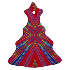 Burst Radiate Glow Vivid Colorful Christmas Tree Ornament (two Sides)