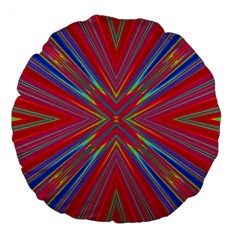 Burst Radiate Glow Vivid Colorful Large 18  Premium Flano Round Cushions by Nexatart