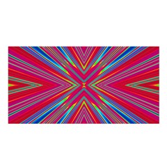 Burst Radiate Glow Vivid Colorful Satin Shawl by Nexatart