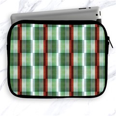 Fabric Textile Texture Green White Apple Ipad 2/3/4 Zipper Cases by Nexatart