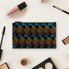 Peacock Feathers Bird Plumage Cosmetic Bag (small)  by Nexatart