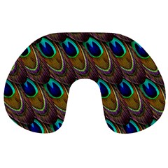 Peacock Feathers Bird Plumage Travel Neck Pillows by Nexatart