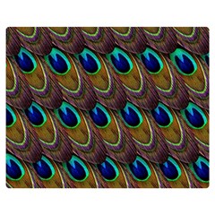 Peacock Feathers Bird Plumage Double Sided Flano Blanket (medium)  by Nexatart