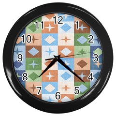 Fabric Textile Textures Cubes Wall Clocks (black) by Nexatart