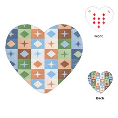 Fabric Textile Textures Cubes Playing Cards (heart)  by Nexatart