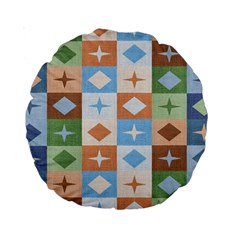 Fabric Textile Textures Cubes Standard 15  Premium Round Cushions by Nexatart