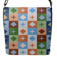 Fabric Textile Textures Cubes Flap Messenger Bag (s) by Nexatart